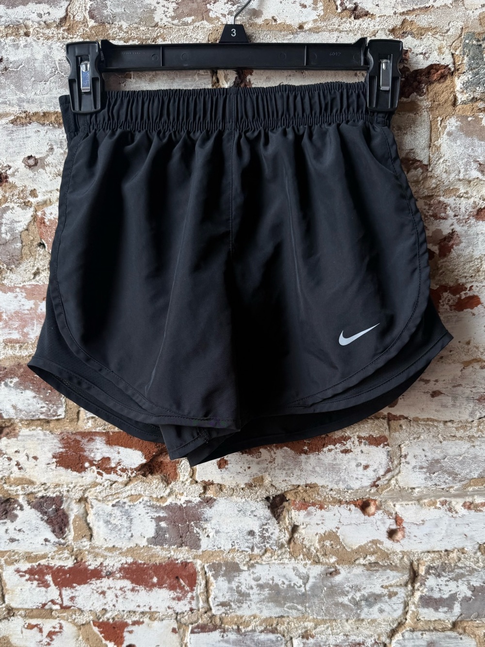 Nike Black Women's Athletic Running Shorts with Reflective Swoosh